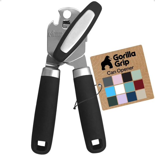 GRIP Upgraded Model Stainless Steel Manual Can Opener, Black